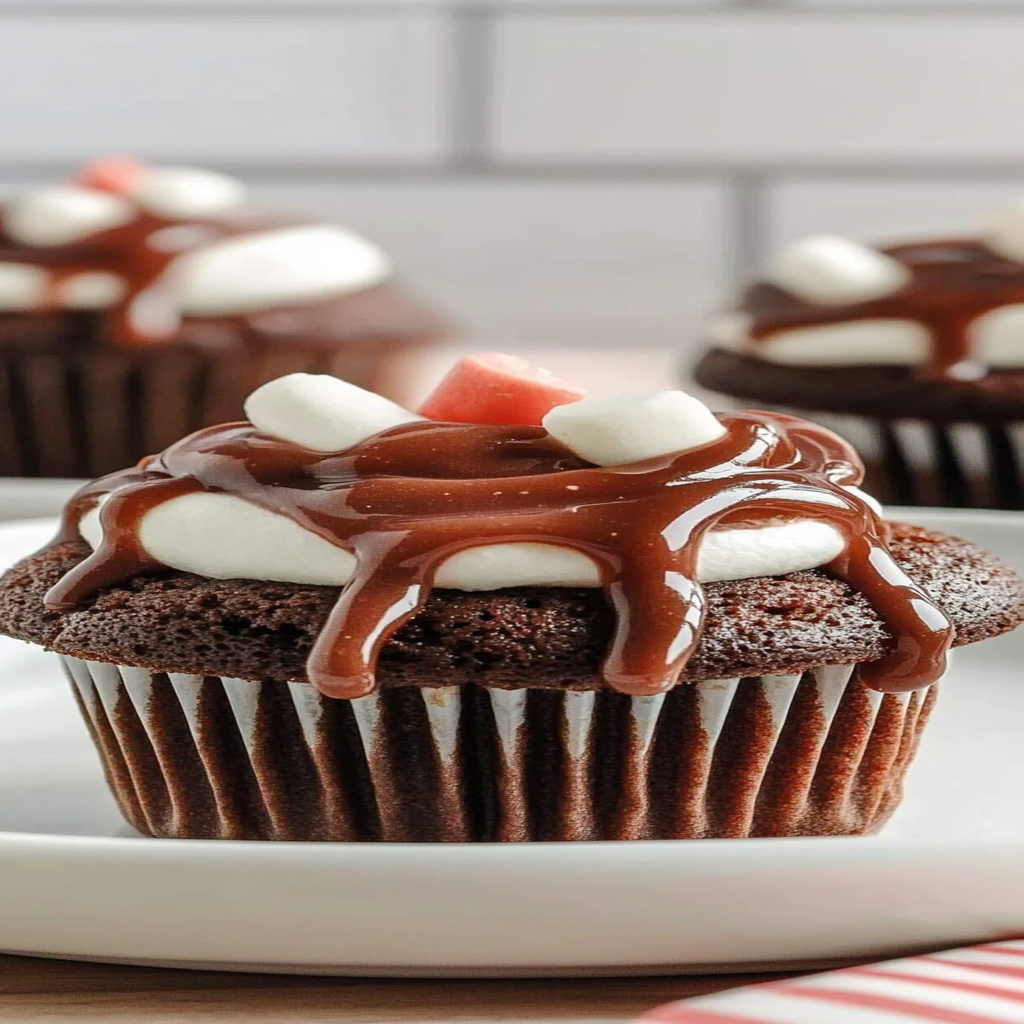Recipe preparation for Hot Cocoa Cupcake Mugs