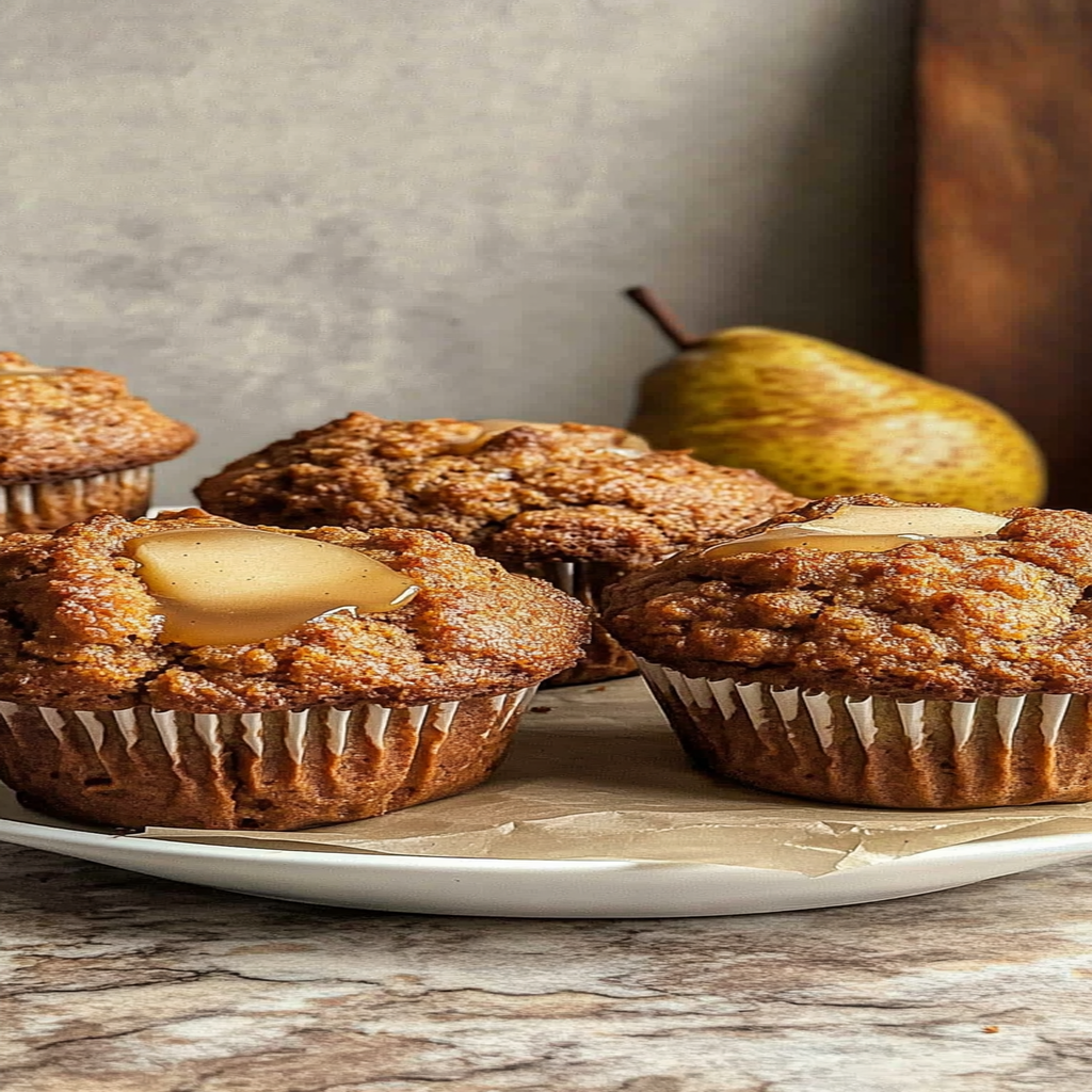 Recipe preparation for Chai Spiced Pear Muffins