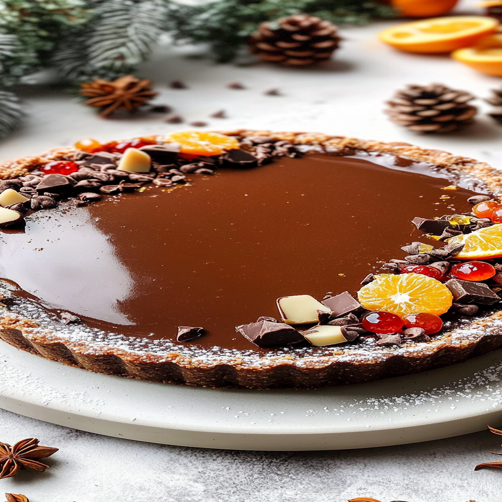 Recipe preparation for Gluten-Free Vegan Chocolate Orange Tart