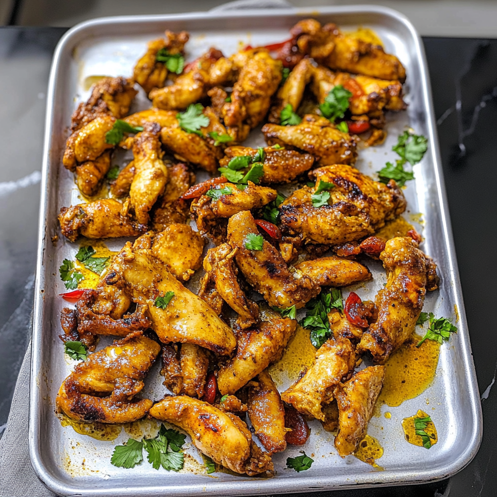 Recipe preparation for Sheet Pan Chicken Shawarma