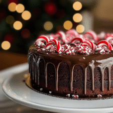 Candy Cane Chocolate Cake