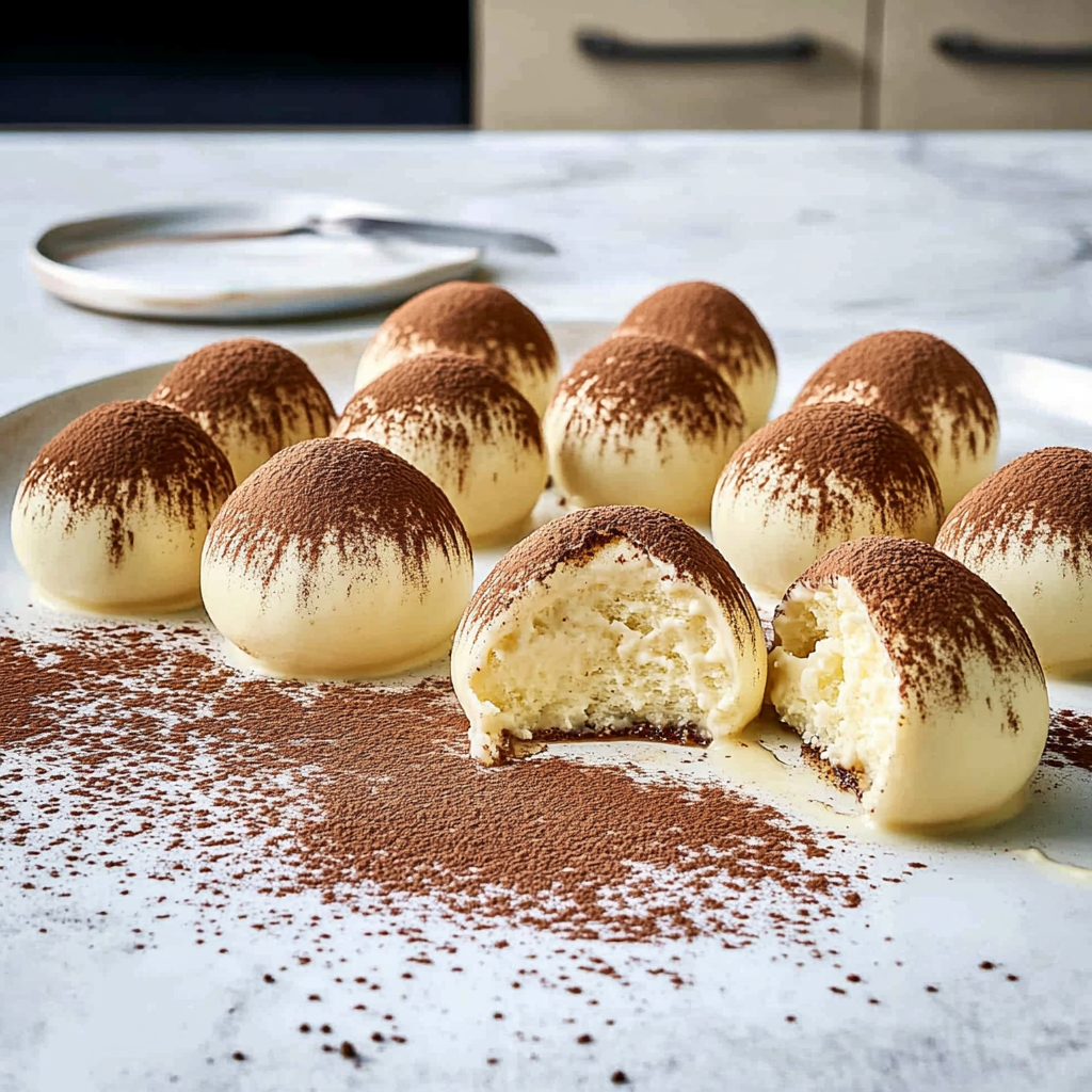 Recipe preparation for tiramisu truffles