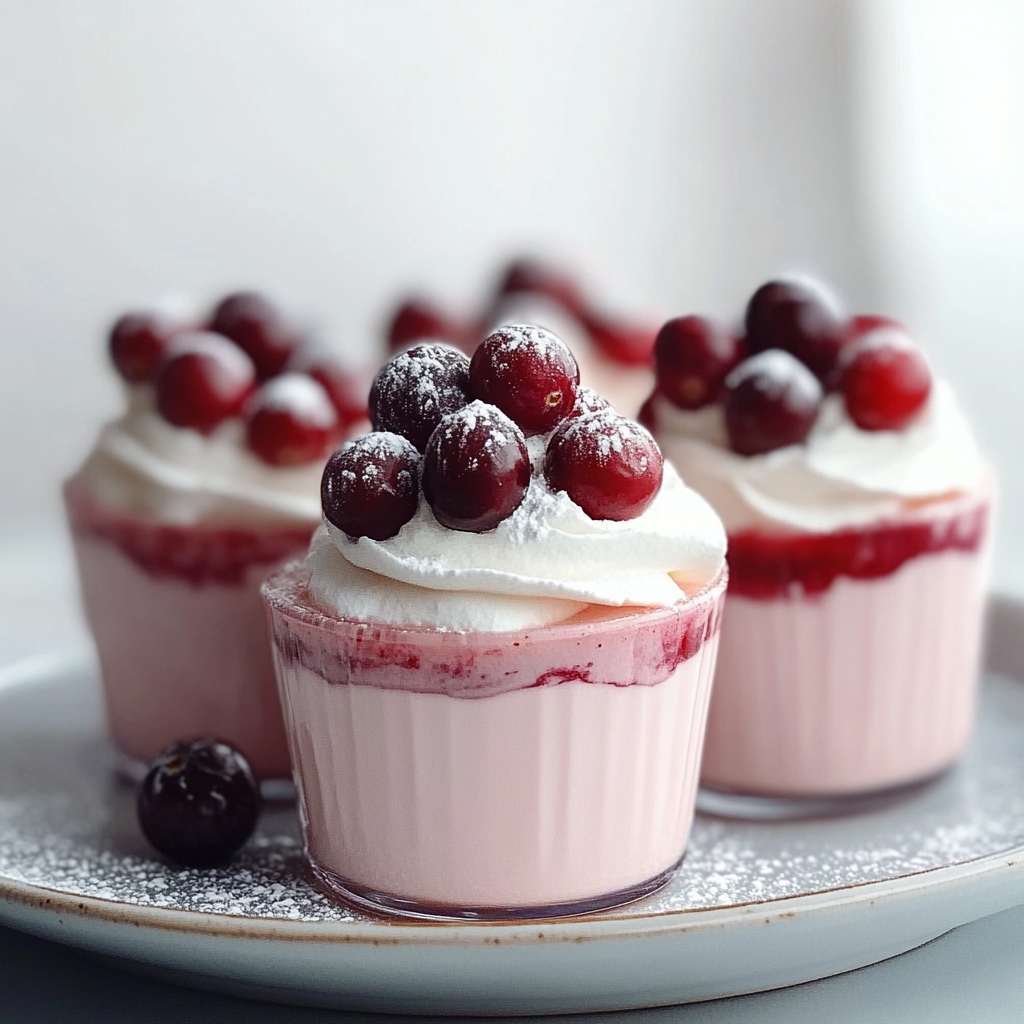Recipe preparation for cranberry mousse cups