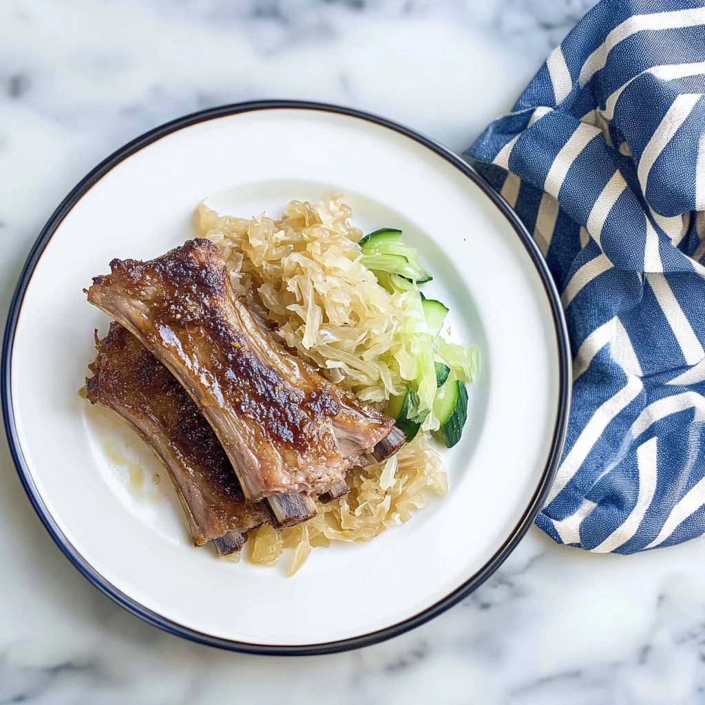 Recipe preparation for Ribs and Sauerkraut