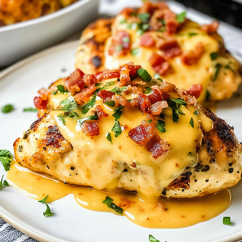 Recipe preparation for Cheddar Bacon Cream Cheese Chicken