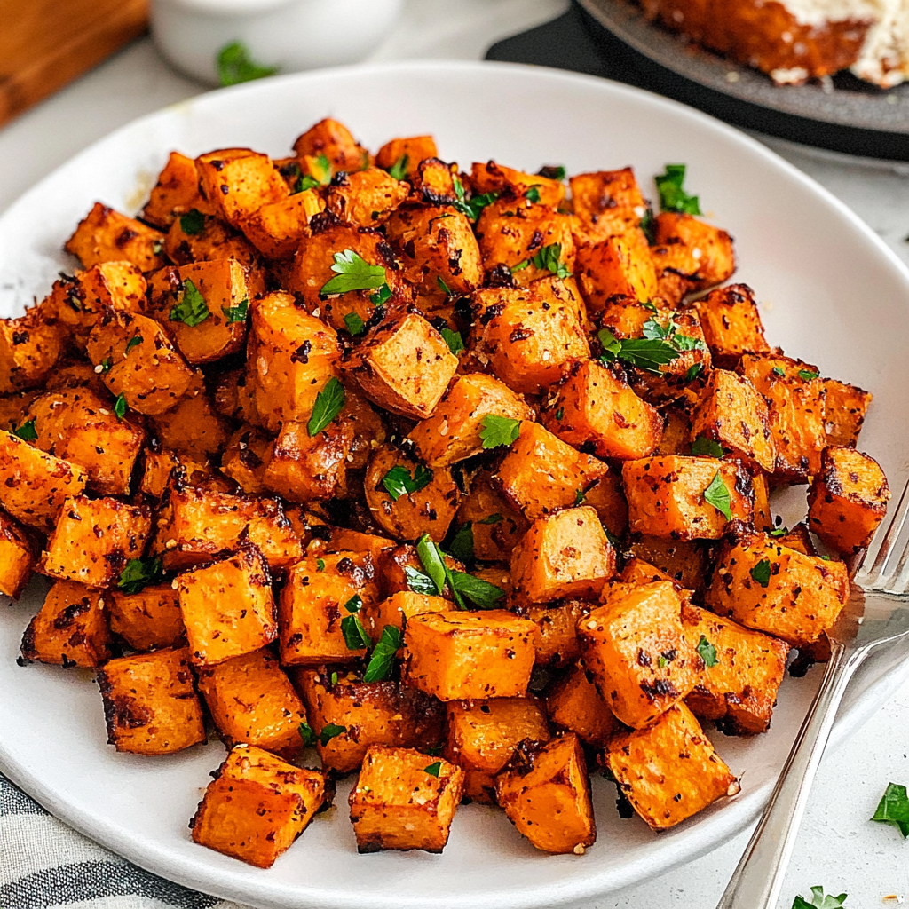 Recipe preparation for crispy roasted sweet potatoes
