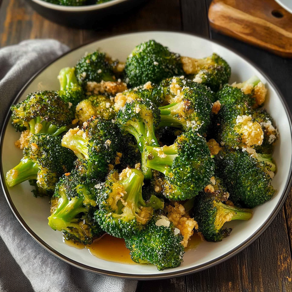 Recipe preparation for Longhorn Garlic Parmesan Broccoli